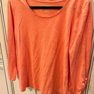 Chico's Coral Long Sleeve Top